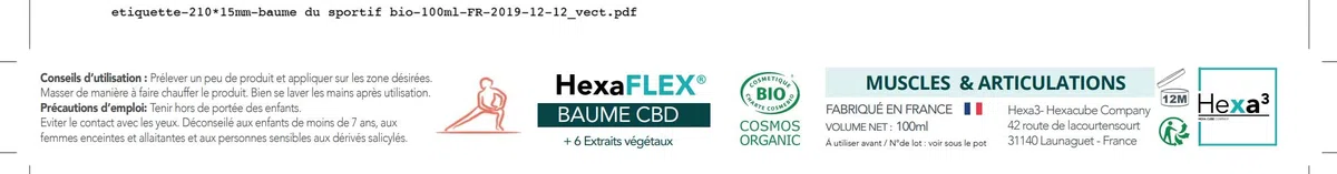 baume CBD bio 100ML HexaFLEX
