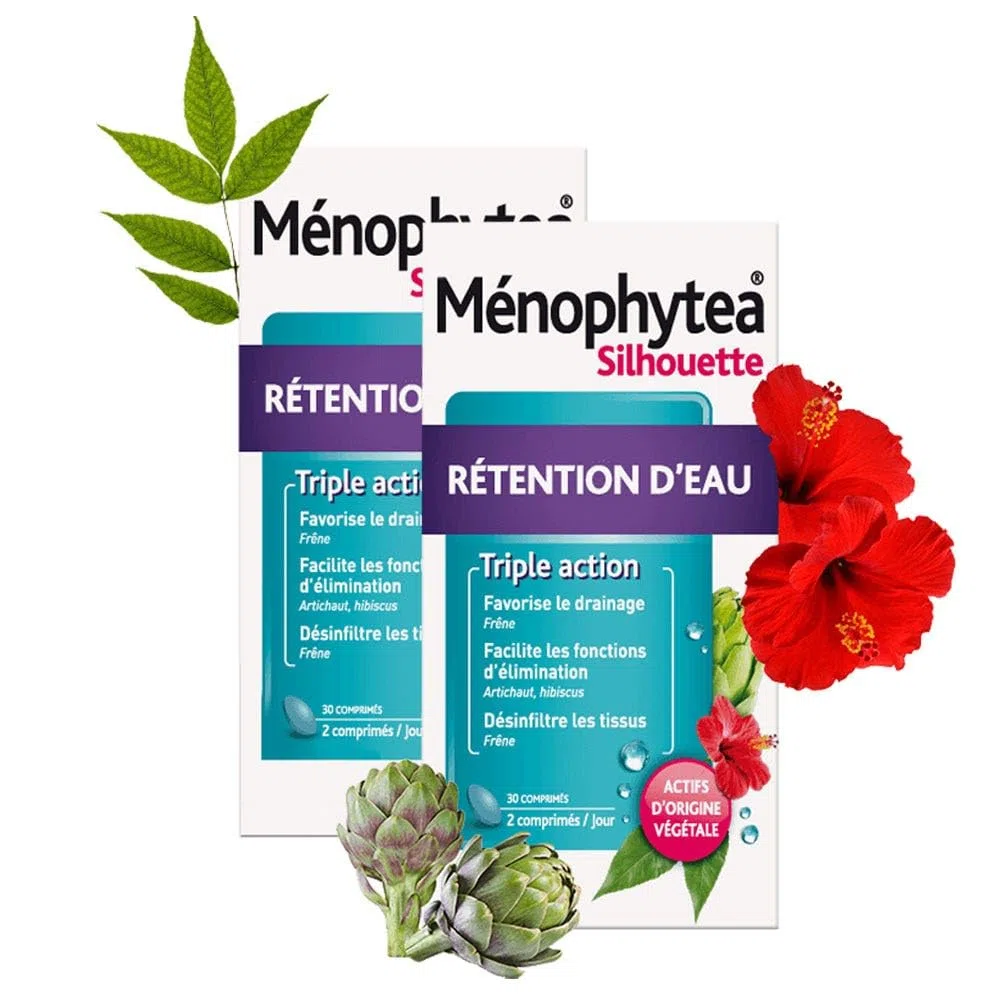 Retention D'eau 2x30 Comprimes Menophytea silhouette Ménophytea