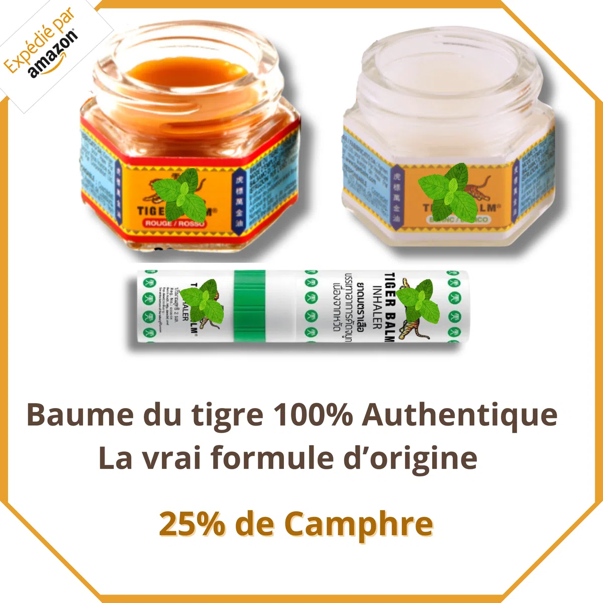 baume chauffant musculaire thailandais Extra Fort Avant et Apres Sport, 100% identique Lot de 03 Produits de 30gr et inhalateur nasal