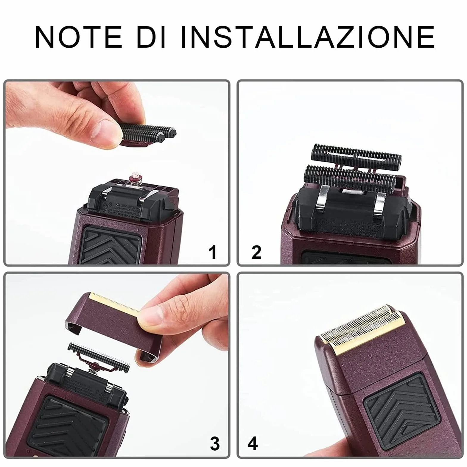 Feuille de rechange pour rasoir professionnel 5 Star Series Finale,compatible avec les têtes de rechange Wahl Shaver Foil 7031-100,7043-100,noir 2 paquet