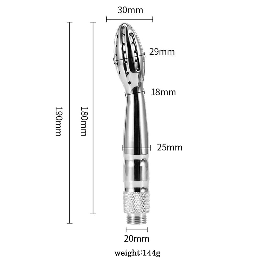 Lavement anal en acier inoxydable avec Plug anal, Anal Sex Toy Fétiche pour Hommes Femmes Couples, Douche Anale pour Stimulation de la Prostate (B)