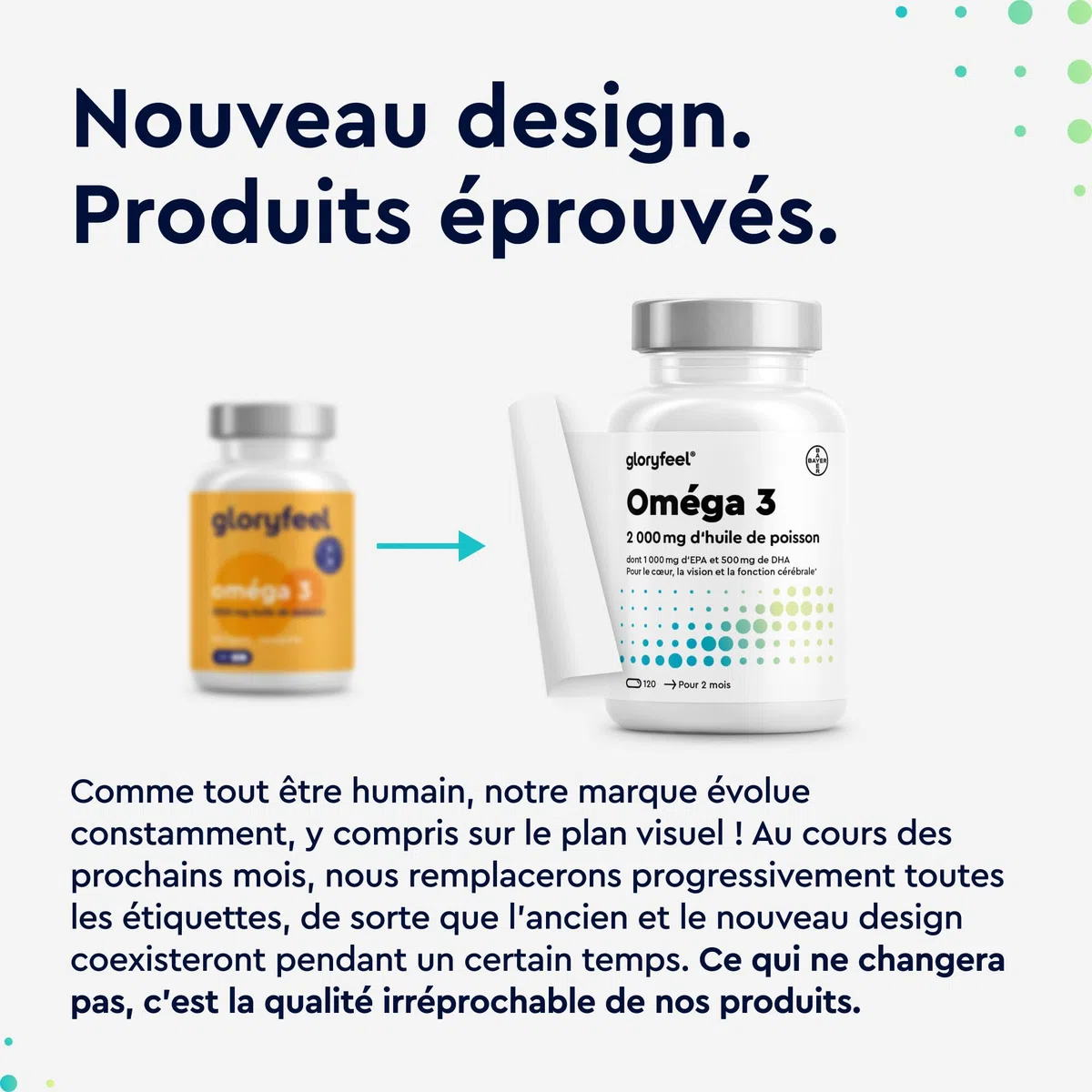 Omega 3 2000 mg Huile de Poissons Sauvages, Oméga 3 sous Forme Triglycérides Réestérifiées rTG, 1000mg EPA + 500mg DHA, Gélules Fortement Dosées, Source d'Acides Gras Essentiels, Sans Odeur