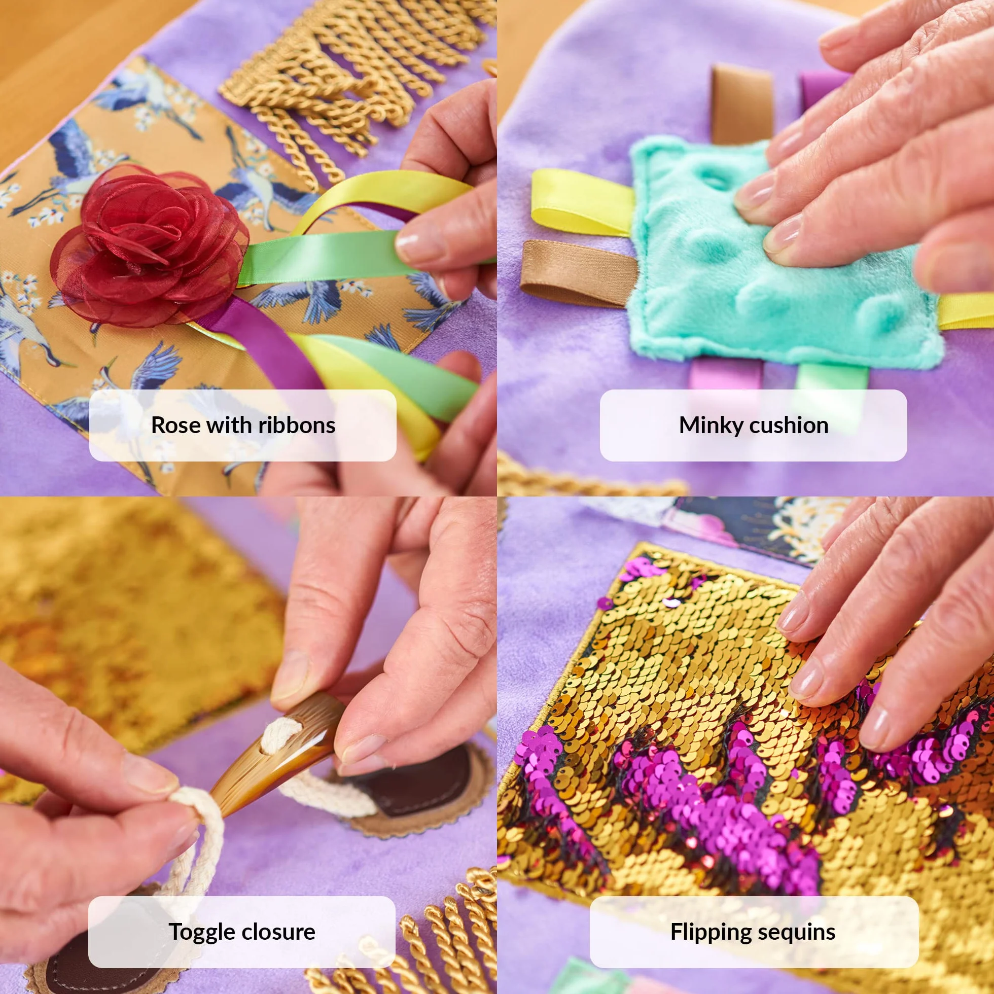 Couverture Sensorielle Démence | Activités Calmantes Pour Personnes Agées | Produits Pour Personnes Agées Démentes | Fidget Blanket | Aide Pour Maladie d'Alzheimer, Démence, Syndrome d'Asperger