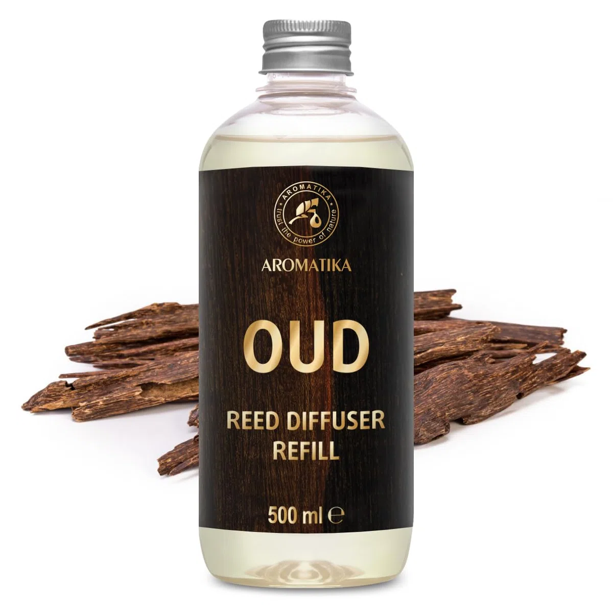 Recharge Diffuseur de Oud 500ml - Naturel Fragrance - Parfum boisé - Désodorisant - Aromathérapie - Parfum de Ambiance - Parfum Frais et de Longue Durée - Assainisseur de Air