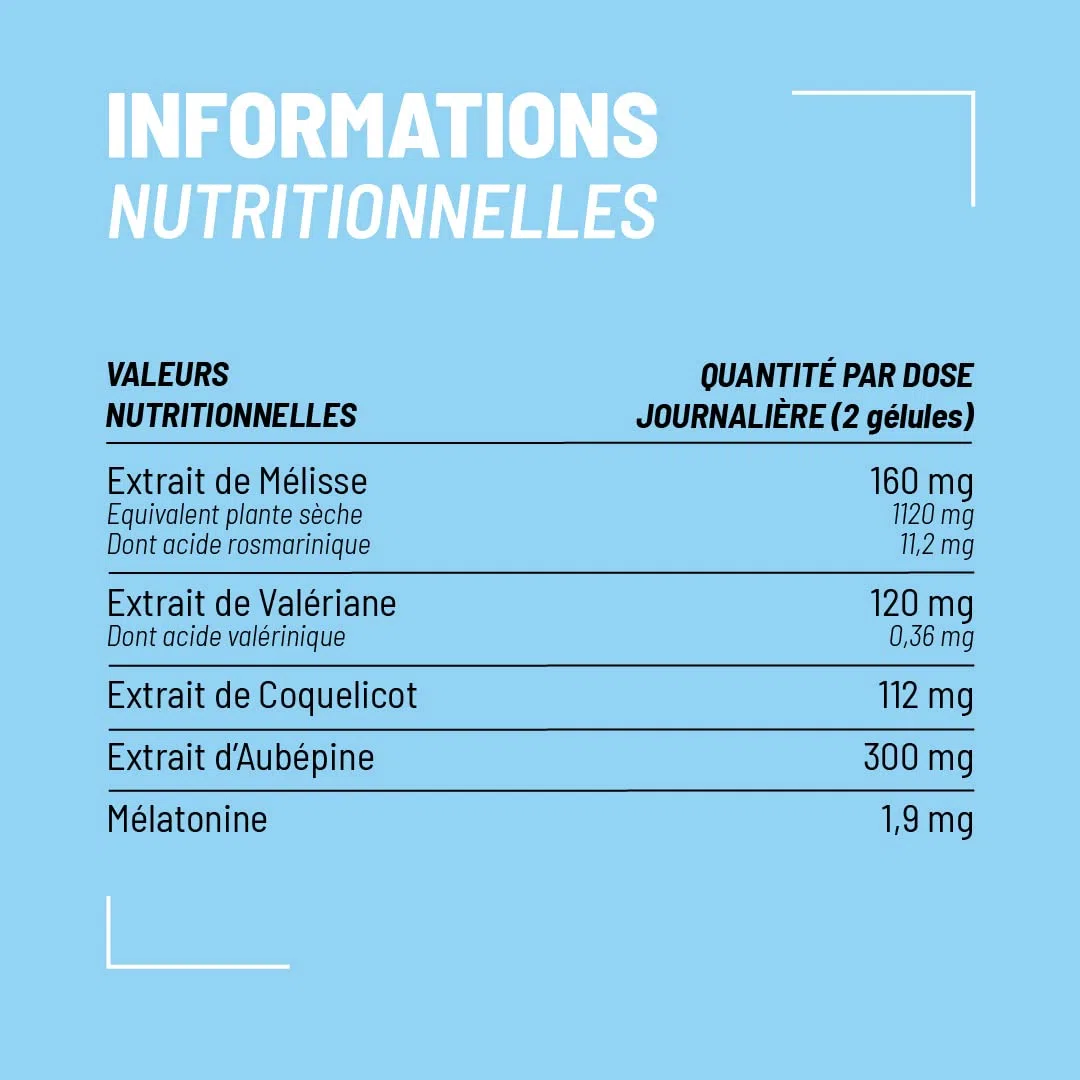 Nutripure | Pure Sommeil 1,9mg | Complément alimentaire pour l’endormissement | Evite les insomnies | Mélatonine, plantes naturelles, Extrait de mélisse bio & valériane | Vegan | 60 gélules | France