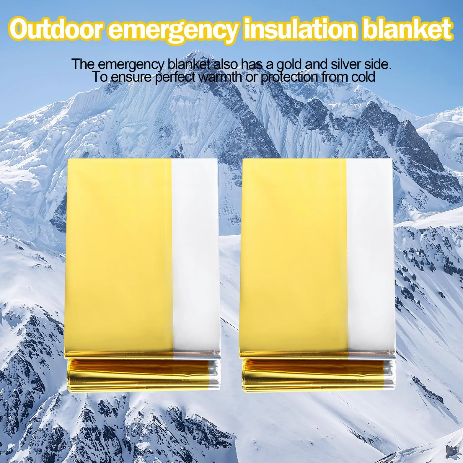 5 Couvertures de Survie Thermique Urgence (130 x 210 cm), Couverture d'urgence pour l'extérieur, Idéal pour Camping, Randonnée, Premiers Soins