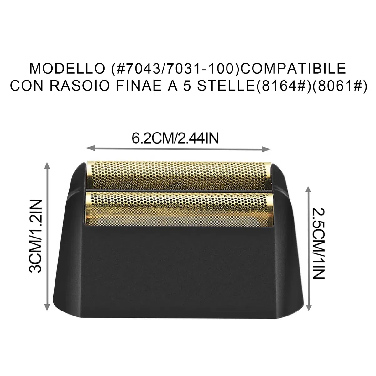 Feuille de rechange pour rasoir professionnel 5 Star Series Finale,compatible avec les têtes de rechange Wahl Shaver Foil 7031-100,7043-100,noir 2 paquet