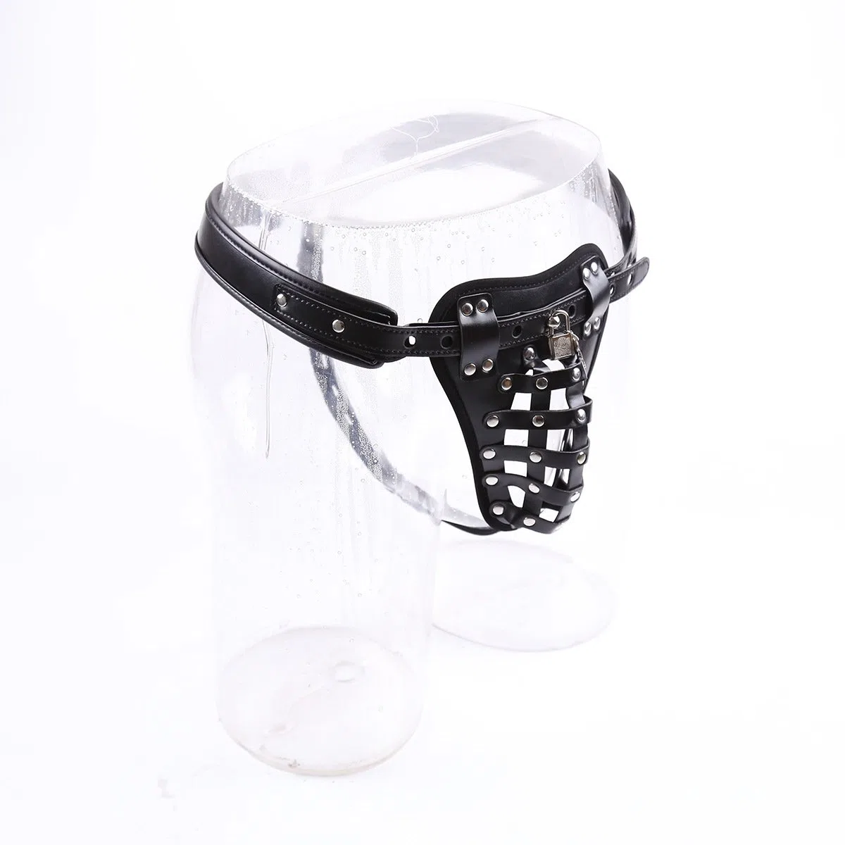 Boowhol Ceinture de chasteté pour homme en cuir avec string SM