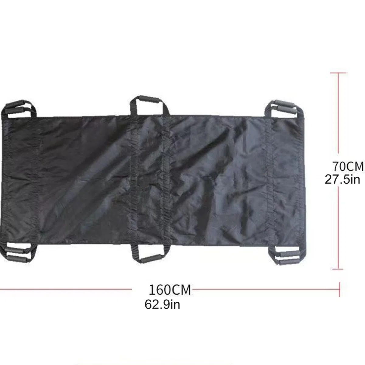 Brancard Pliant Portable Avec Poignées En Caoutchouc Mousse, Brancard Médical, Fait De Sangles En Nylon, Sûr Et Robuste, Conception Étanche, Mesure 43,3 X 27,5 Pouces, Supporte 220 Livres(Uitgebreid)