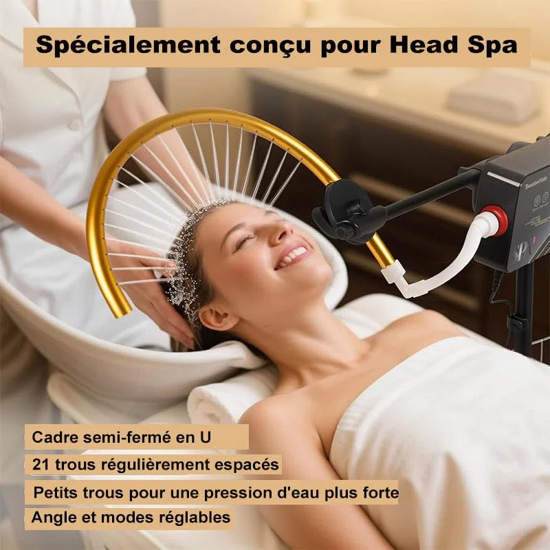Appareil de Spa Portable pour la tête, dernière Version améliorée (2026) - Massage en Cascade Japonaise pour Salon/Maison, Réglable Hauteur/Angle pour Bacs à Shampoing