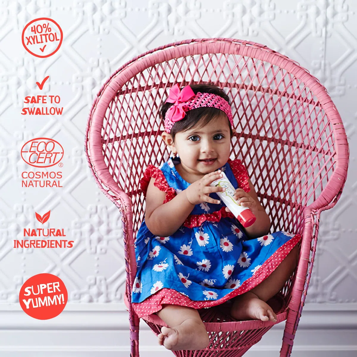 Jack N’Jill Dentifrice naturel Kids Sans Fluorure, Aide à apaiser les gencives, Dentifrice pour bébé, tout-petit et enfants 6 mois Plus Cassis et framboise Bundle 2 x 50g