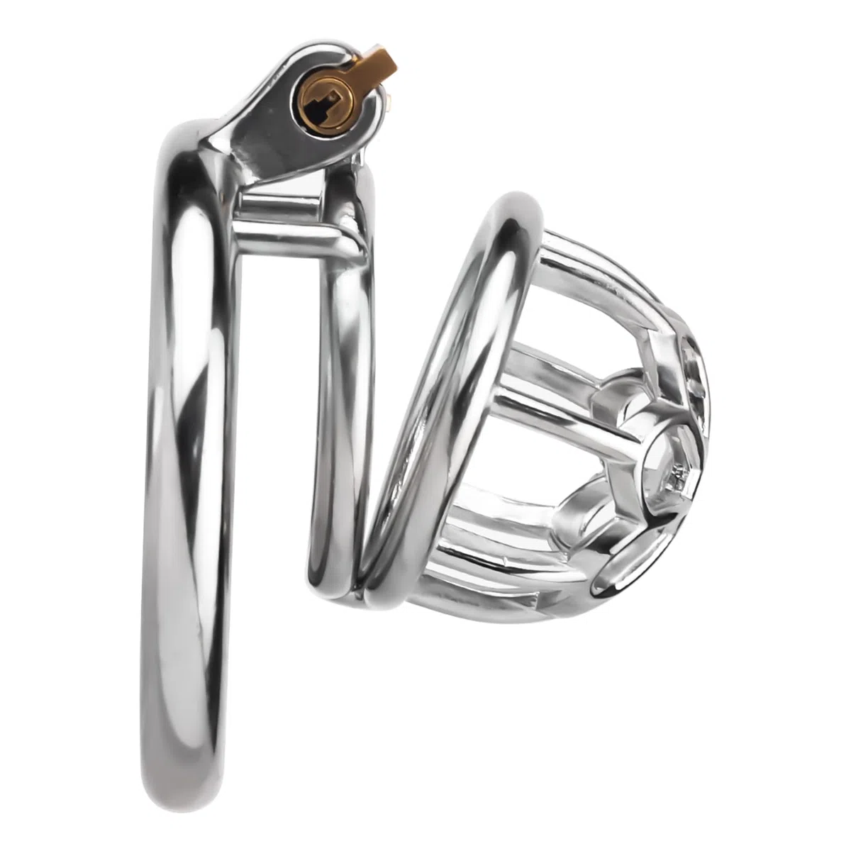 Chastity Cage hommes sex toys avec prune creuse et invisible cylindre de fermeture design acier inoxydable respirant cage à pénis/cage de chasteté SM fétiche bondage set (silver-01,55mm)