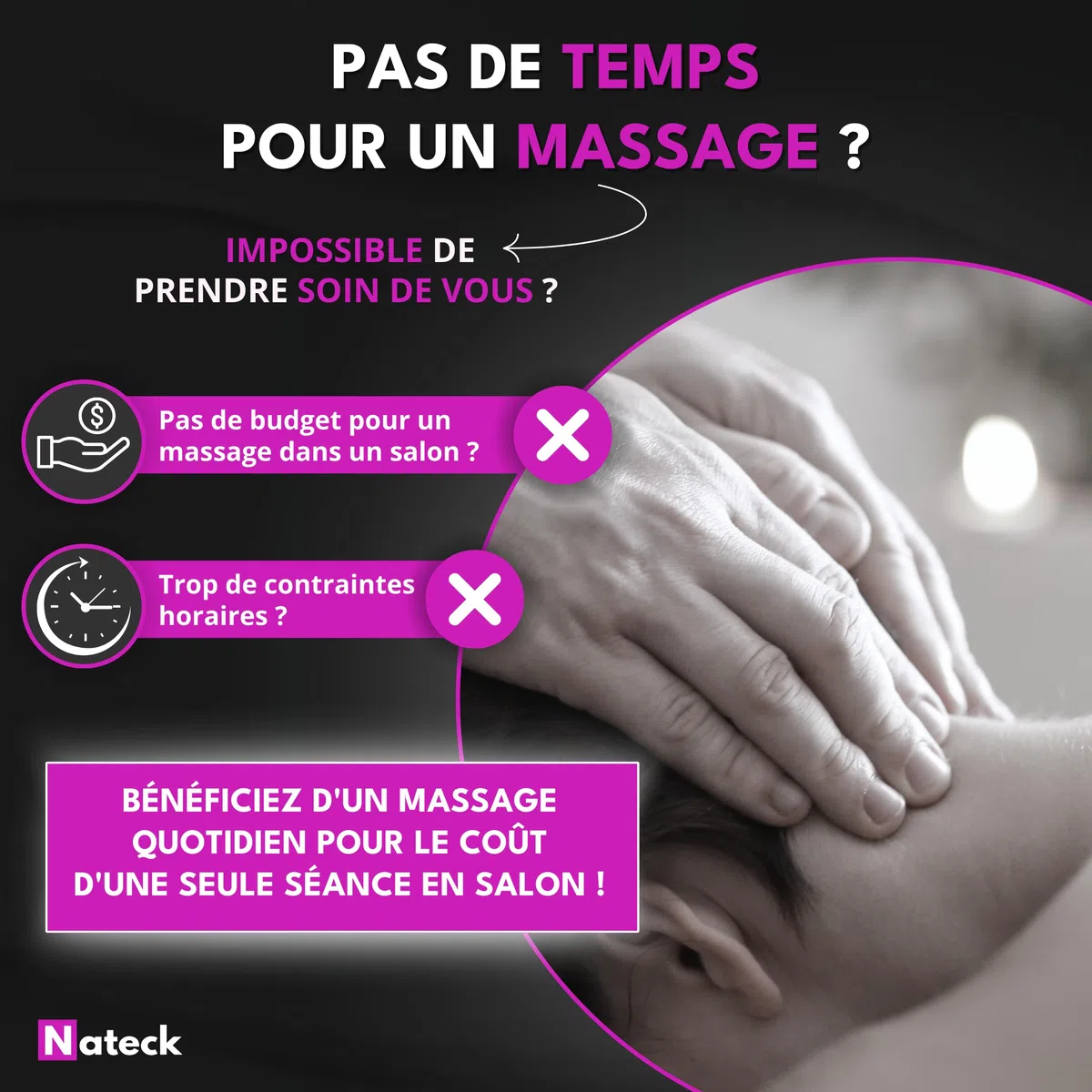 Masseur cervical et cou | Coussin de massage chauffant idéal pour les cervicales douloureuses, appareil collier de massage idéal pour voyage en avion et relaxation Idéal cadeau original homme/femme