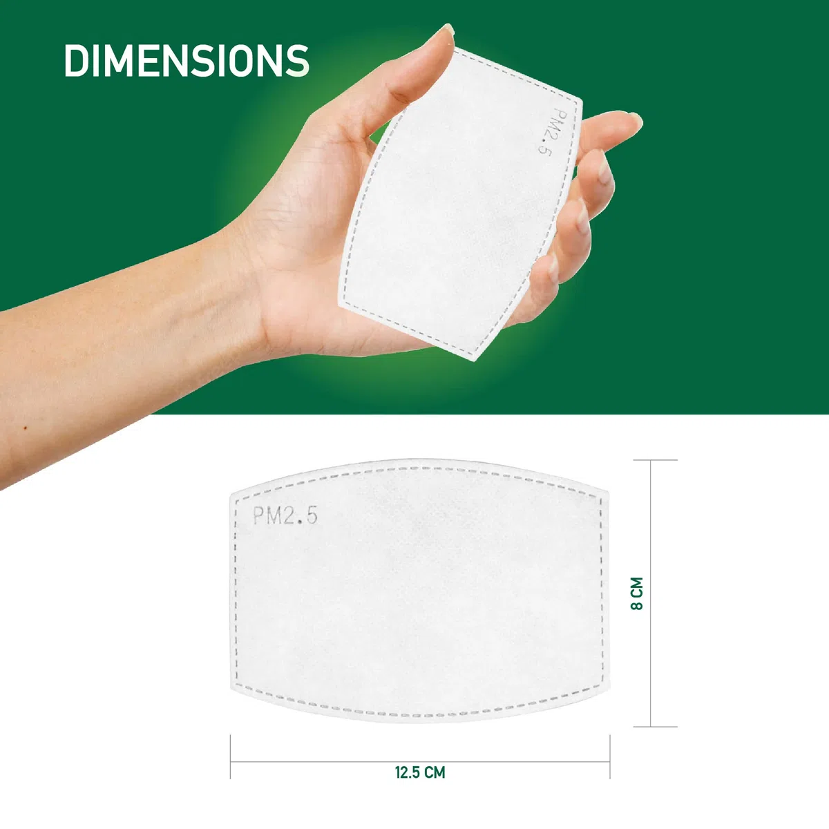 50pc Masques Anti-poussière PM2.5 | Protection 5 couches ultrafiltre PM2.5 | Filtre à charbon activé pour masques avec poche | Masque Anti Poussiere Masque Peinture Masque Poussiere Masque Tissu