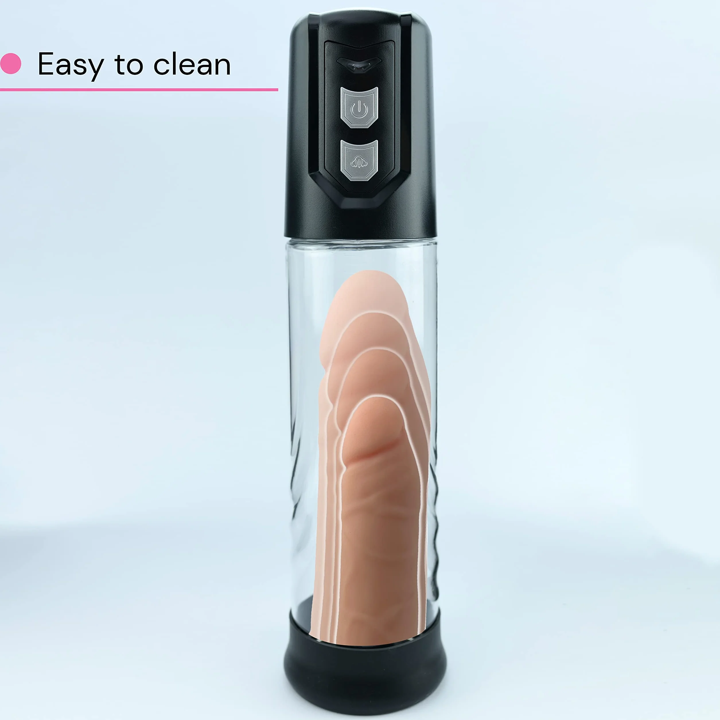 FOPS Pompe à Pénis Électrique 27cm ⌀6cm Masturbateur Homme ABS Pompes à Pénis Transparent Agrandir Son Pénis avec Haute Puissance d'Aspiration Pompe à Pénis pour Homme penis-vacuum P09