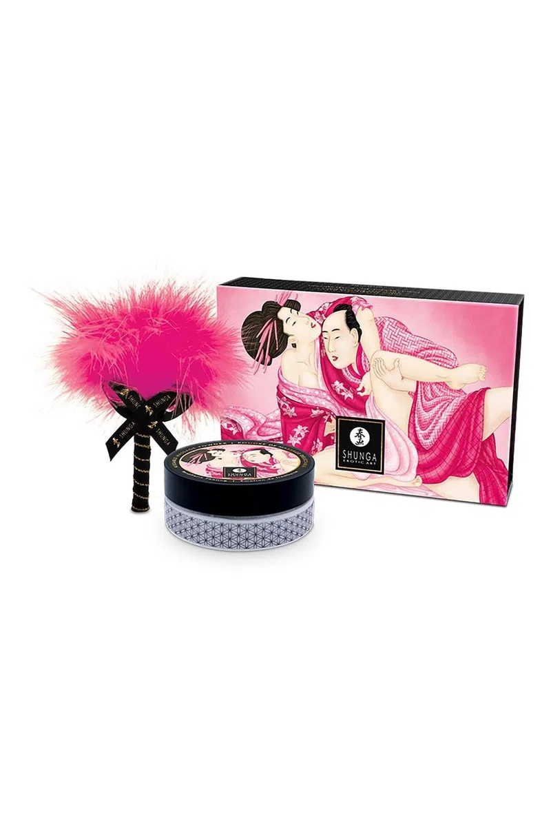 Shunga Kissable Massage Powder Raspberry Feeling Multicolor One Size