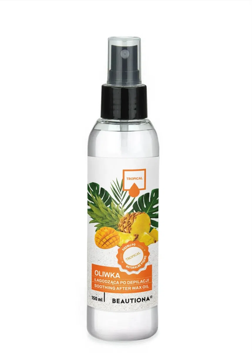 L'huile post-épilation de élimine les résidus de cire, hydrate et lisse la peau et est sans paraben (150 ml, tropicale)