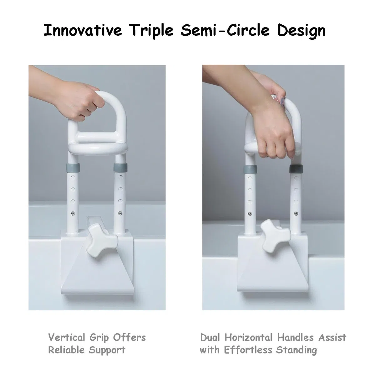 Barre d'Appui Baignoire Senior, Poignée d'Accès à la Baignoire Réglable Largeur 8-17 cm, Poignée de Baignoire Sans Perçage, Poignée Sécurité pour Personnes Âgées, Handicapés, Schwangere