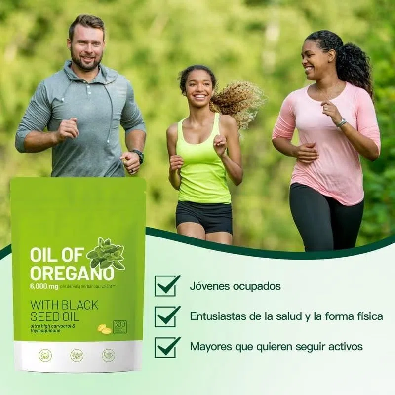 Huile d'Origan et Huile de Nigelle, Sans OGM, Aide à la Digestion et à la Respiration,1pc