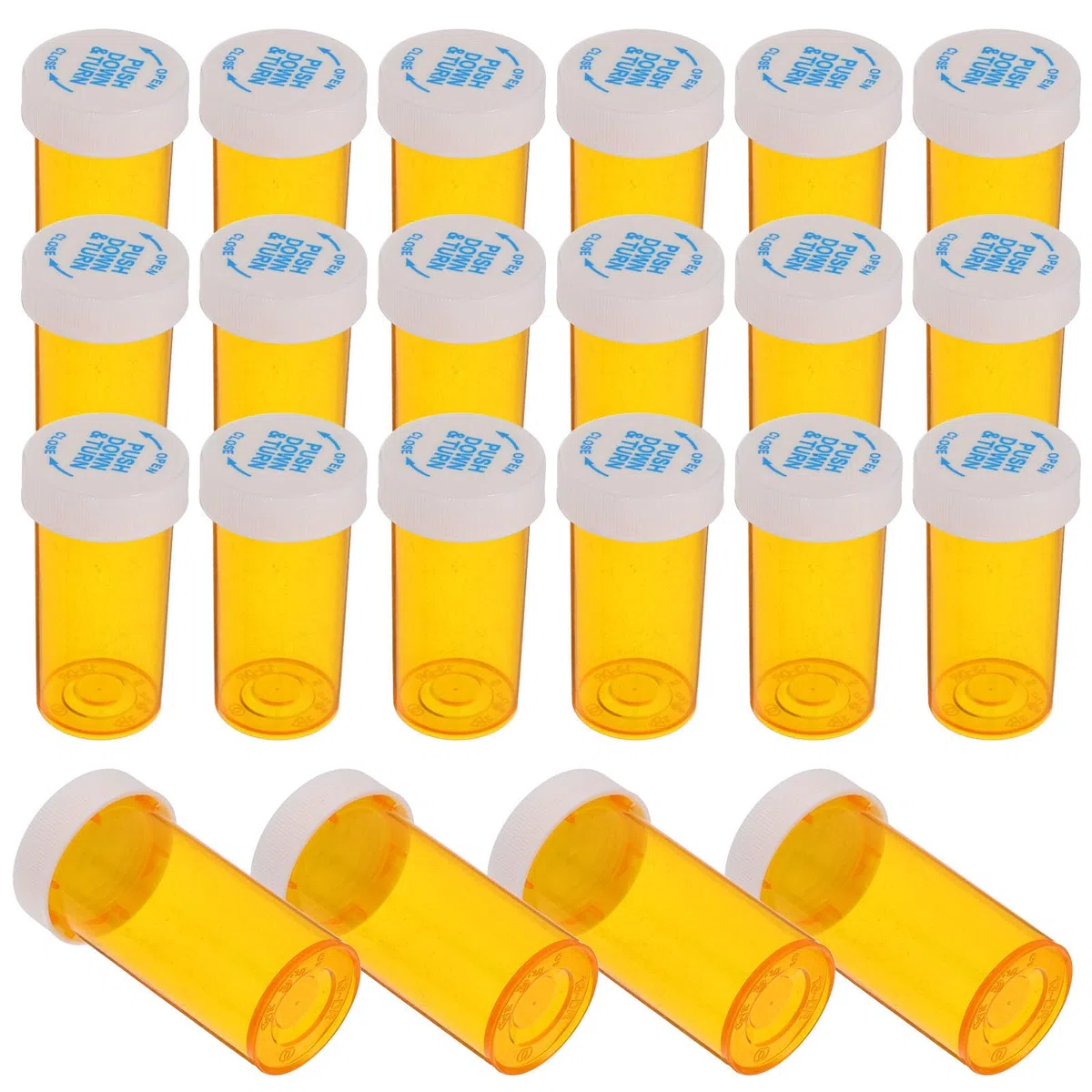 Flacon de Remède Vide 13 Drams en Pp, Lot de 25, Rangement | Format Voyage, Récipient Protecteur pour Comprimés, Boîte de Stockage Compacte pour Usage Quotidien