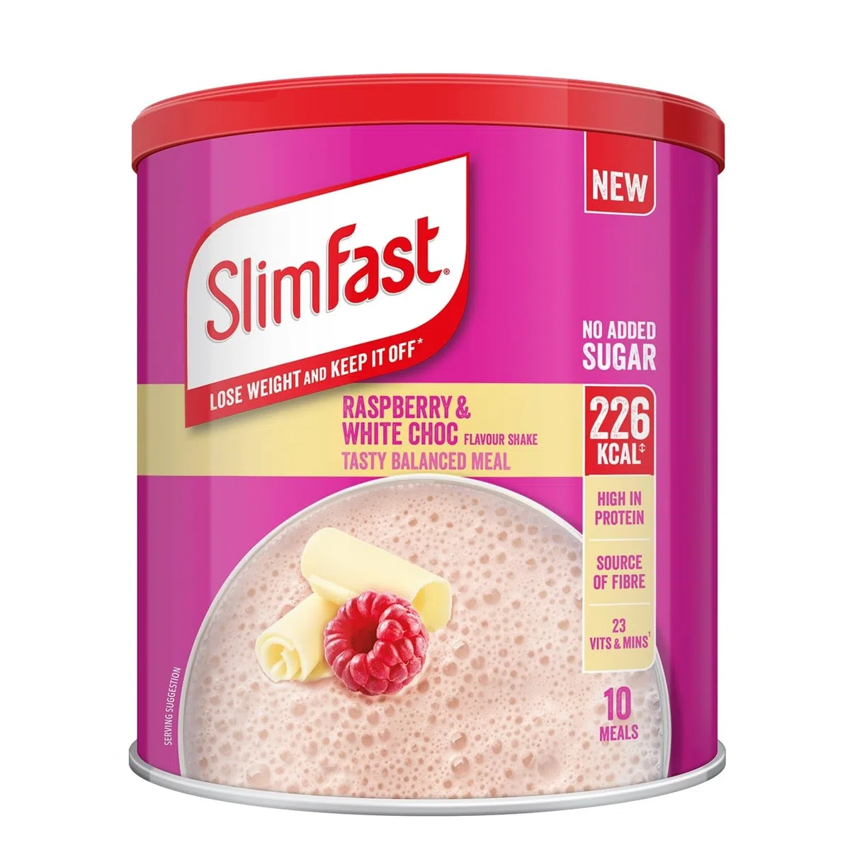 SlimFast Boîte en poudre Framboise et chocolat blanc 365 g