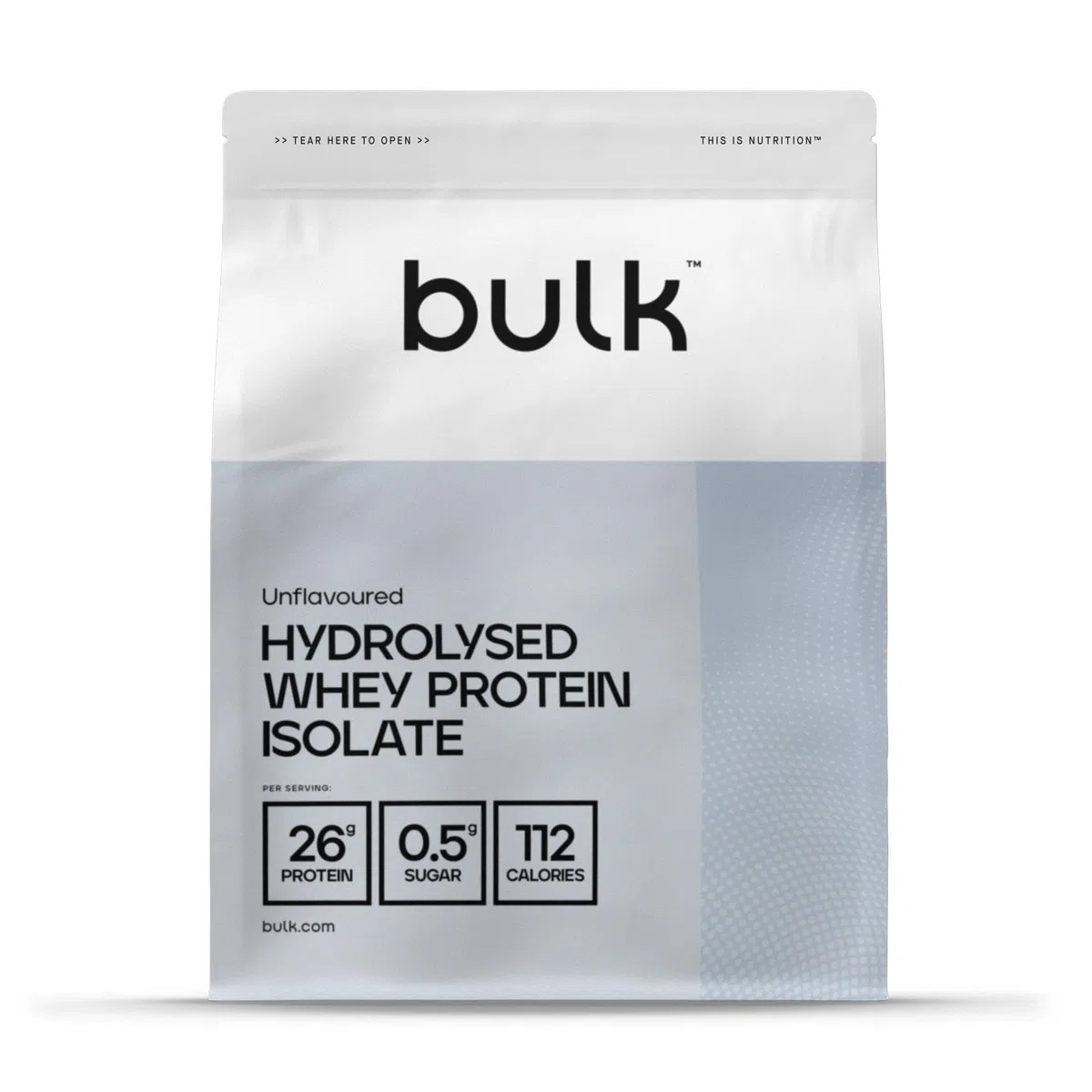 Bulk Isolat de Whey Protéine Hydrolysé, Shake protéiné, Nature, 500 g