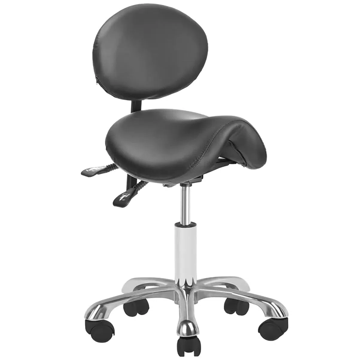 Tabouret cosmétique avec dossier 1025 noir Giovanni