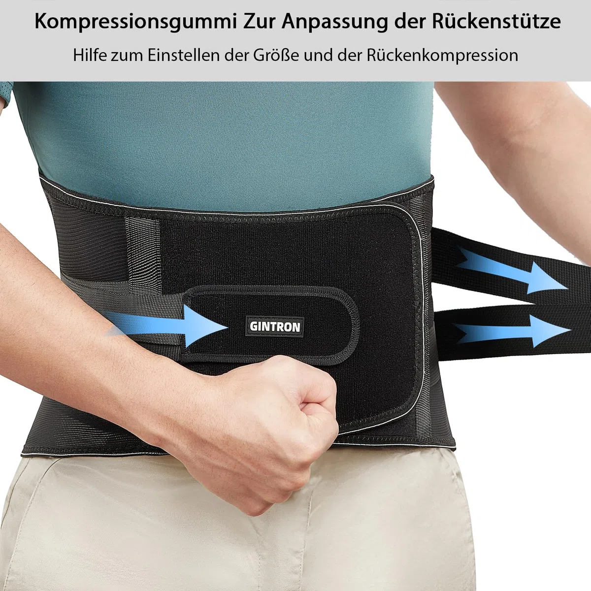 Ceinture de soutien dorsal respirante pour homme et femme avec rembourrage lombaire 3D amovible, soutien dorsal avec 5 soutiens pour soulager les maux de dos