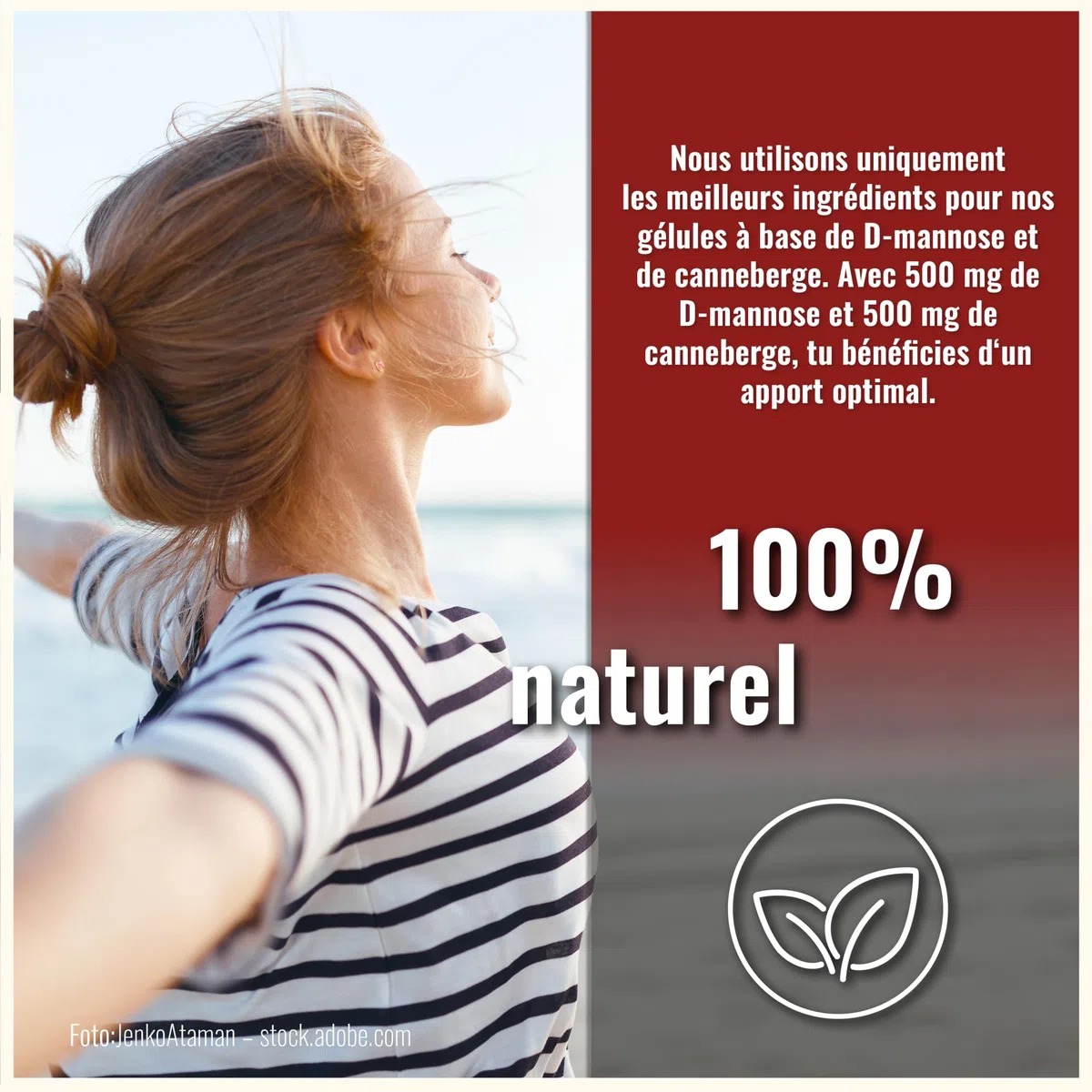 Gélules de D-Mannose & Cranberry – 200 gélules véganes – avec D-Mannose en poudre et Cranberry – 500 mg par portion journalière