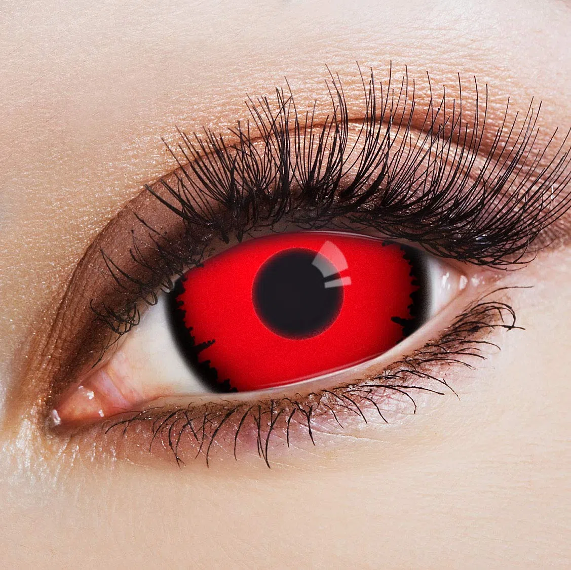 Lentilles de contact ARICONA : Lentilles annuelles Red sclera avec 17mm - jeu de 2 - sans correction