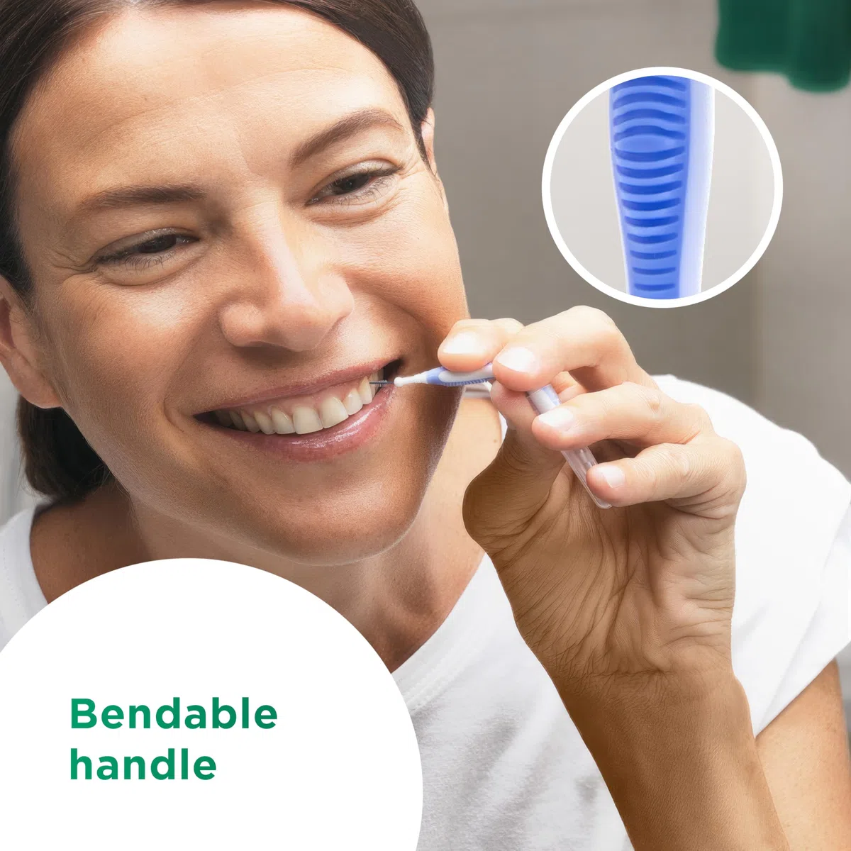 GUM TRAV-LER brossettes interdentaires | nettoyage en profondeur entre les dents | manche pliable | élimination de la plaque dentaire | 1.3mm, ISO 4 | Taille M | Lot de 3x6 (+ 1 échantillon gratuit)