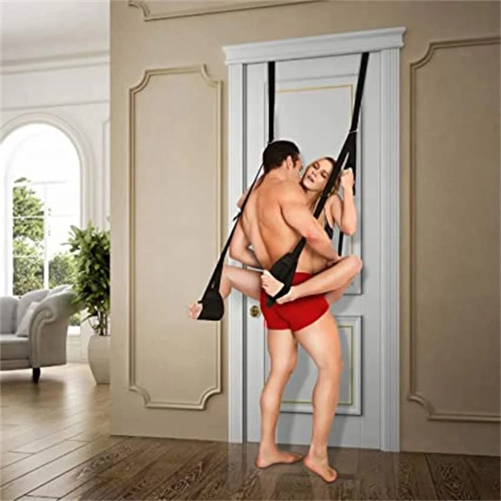 Harnais de yoga en nylon suspendu à la porte avec accessoires