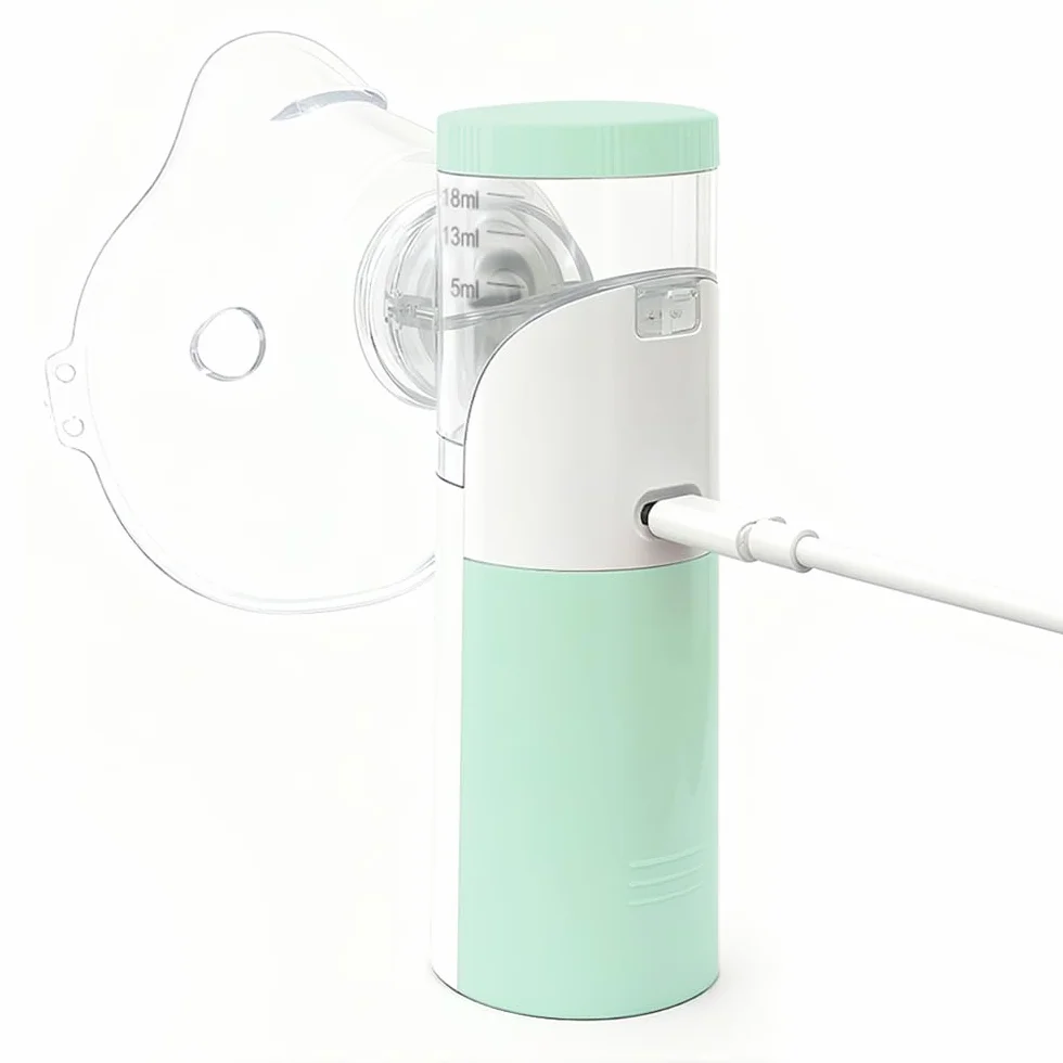Nebulisateur Inhalateur Pour Enfants, Nebulisateur Portable Rechargeable pour Adultes et Enfants, Inhalateur Silencieux pour Enfants avec 2 Masques et Embout Buccal, pour Usage Domestique et en Voyage