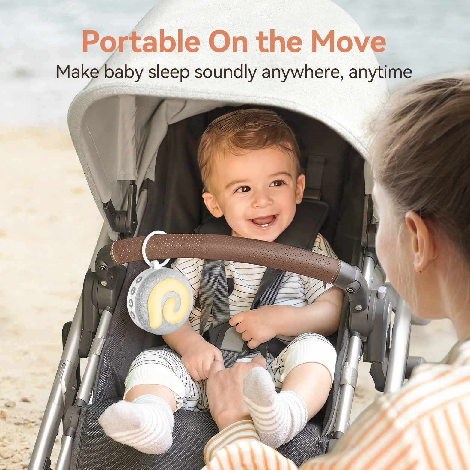 Dreamegg Machine à Bruit Blanc Bebe Portable, White Noise Machine avec Veilleuse Bébé pour Enfant Adulte–21 Sons Apaisants, USB Rechargeable, Idéal pour la chambre & voyages, Cadeau Nouveau-né, D11