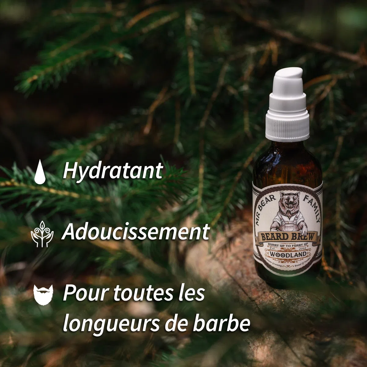 MR BEAR FAMILY Huile de Barbe Wood 30 ml