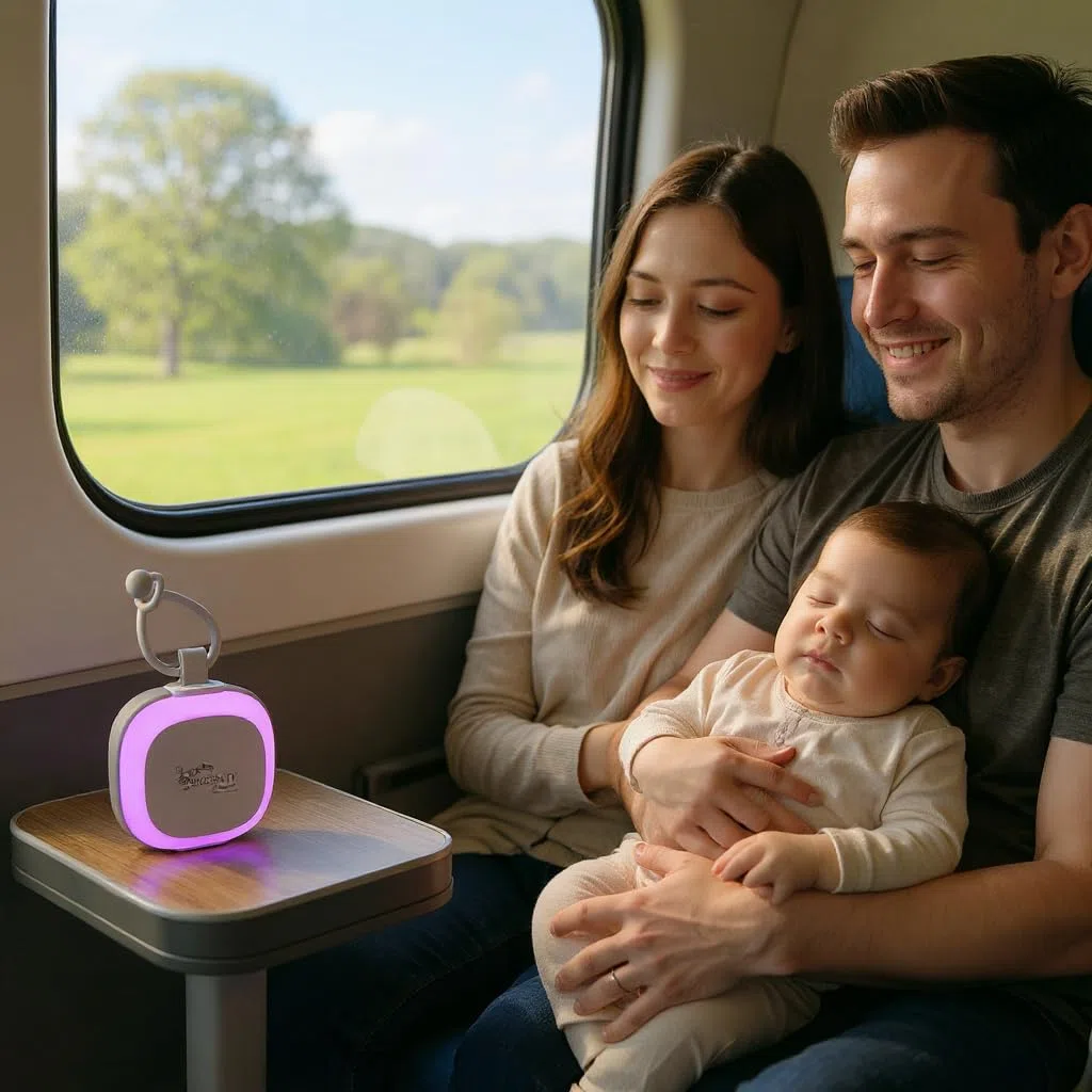 INNOVATION "DÉTECTEUR DE PLEURS" machine à bruit blanc bébé et adulte, 32 sons apaisants+son battement de coeur -Veilleuse RGB 8 couleurs-minuteurs 30/60/90 minutes -USBC - biosenty le dodo garanti