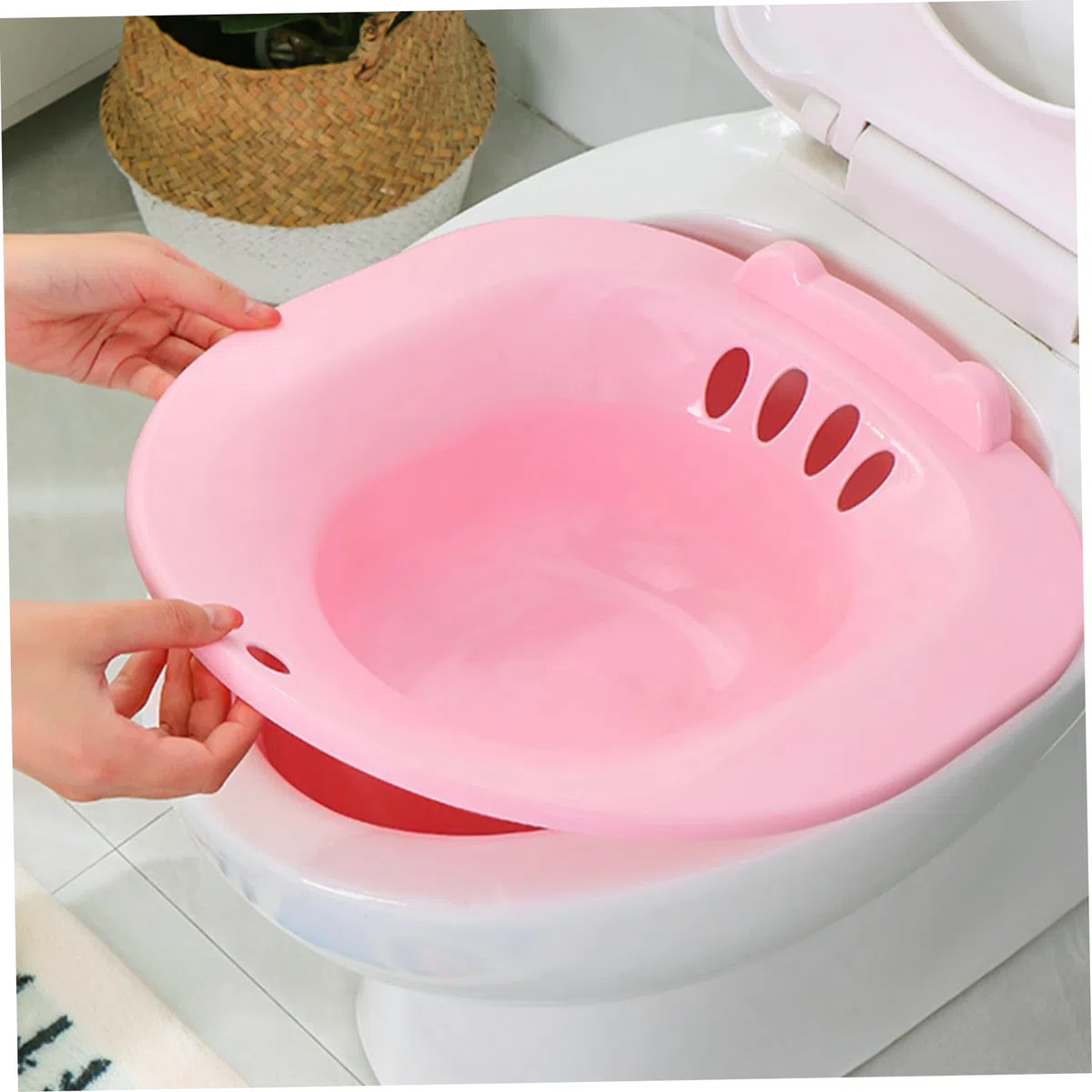 Gcroet 1pc Sitz Bath Portable Bidet Toilet Sage de Toilette Bidet Portable pour Les Toilettes Bidet L'attachement s'adapte aux Toilettes universelles pour Les blessures Post-Partum, Les hémorroïde
