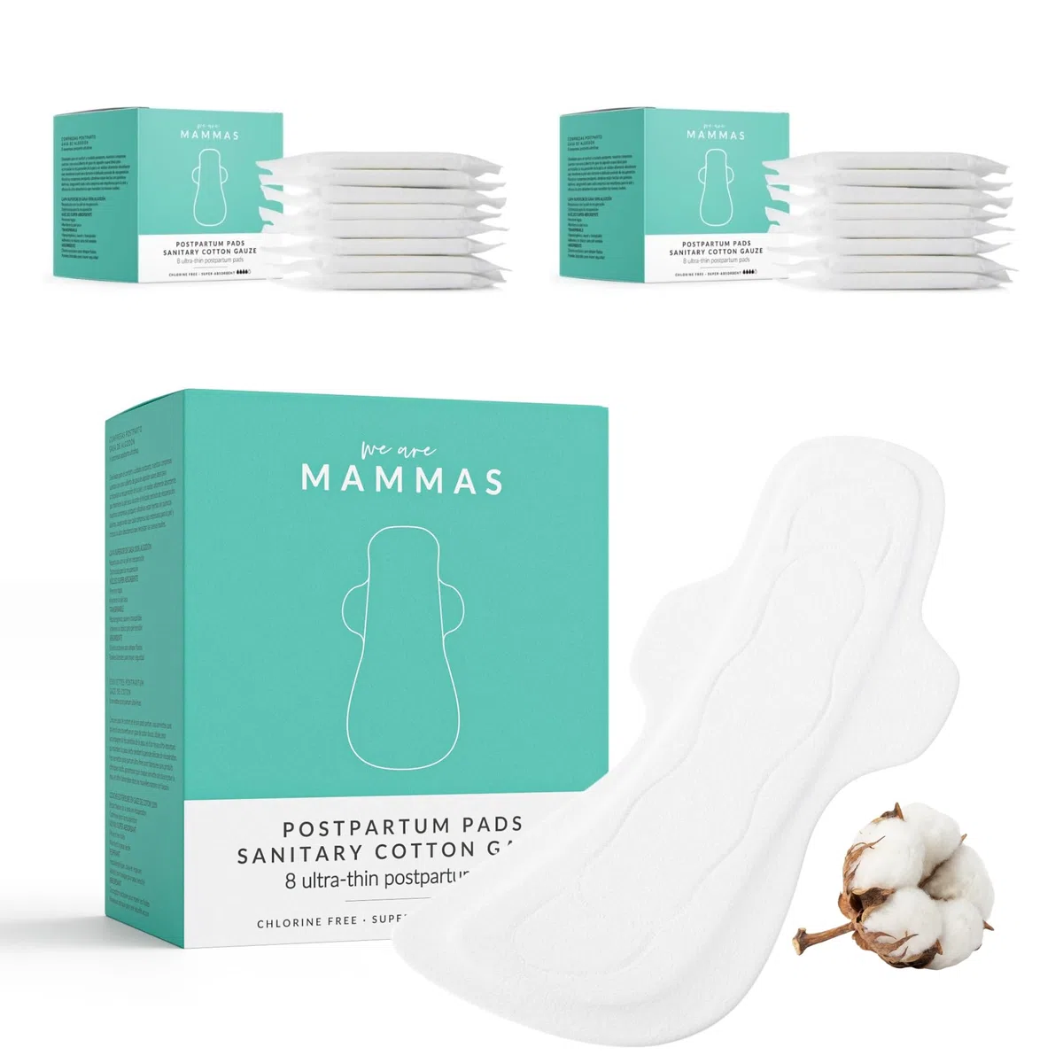 Lot de 16 serviettes post accouchement en coton – Ultra absorbantes, douces et hypoallergéniques – Confort post partum naturel