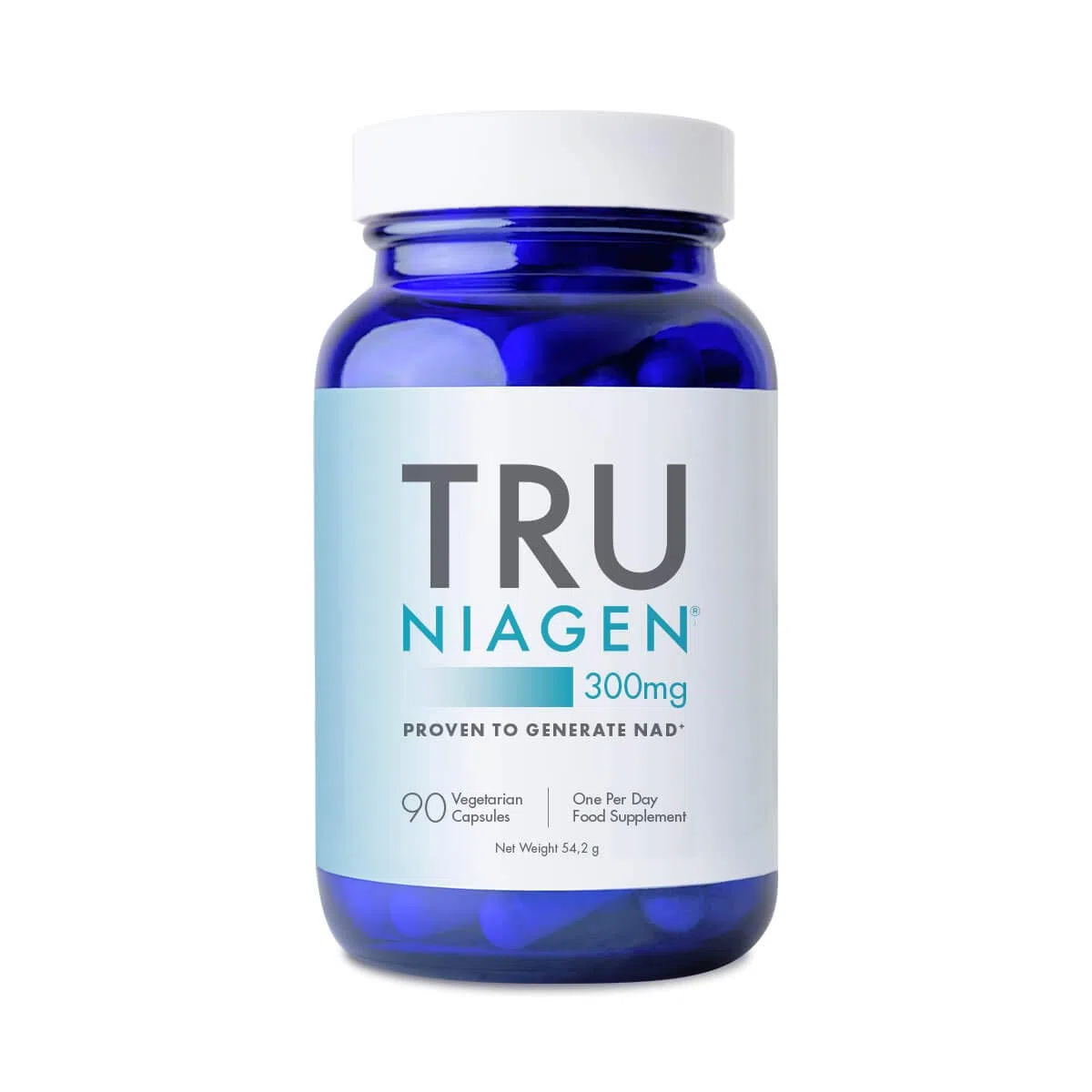 TRU NIAGEN Suppléments de NAD+ pour réduire l'épuisement et la fatigue, formule brevetée nicotinamide riboside NR (90 portions (1 x 90))
