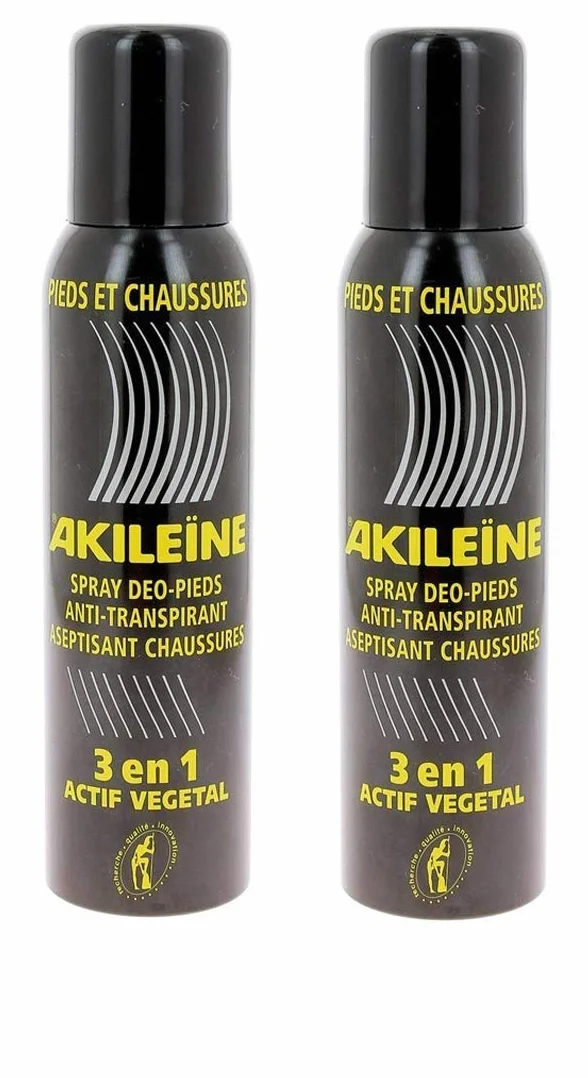 Akileïne Spray Pieds et Chaussures 150 ml Lot de 2