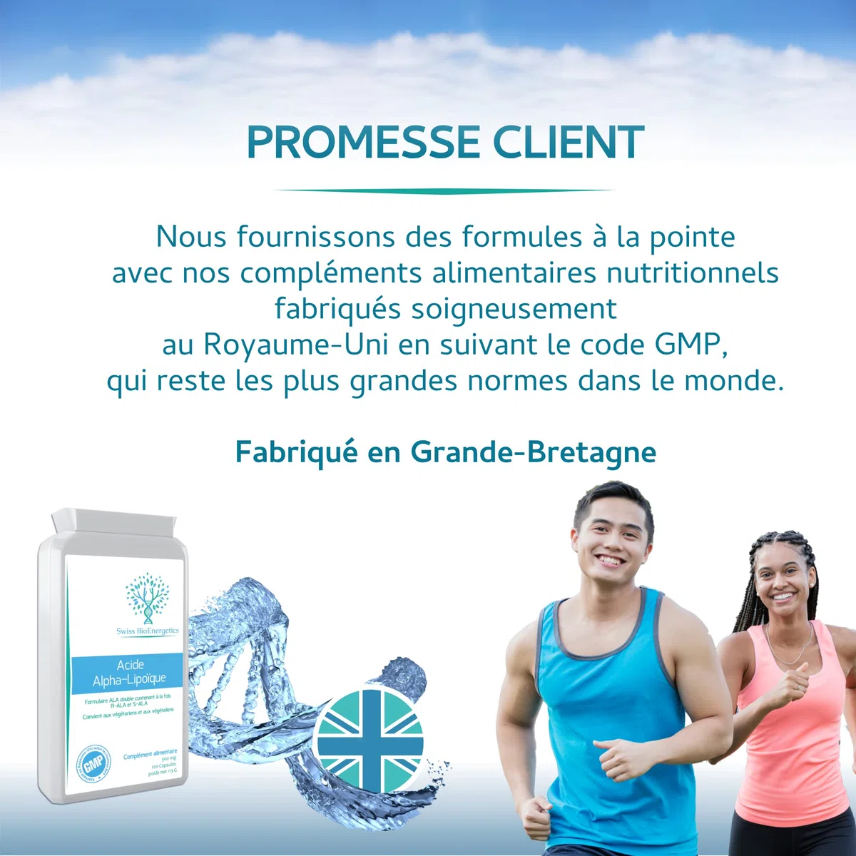 Acide alpha lipoïque 300 mg 120 comprimés - ALA double (à la fois R-ALA et S-ALA) - Fabriqué au Royaume-Uni