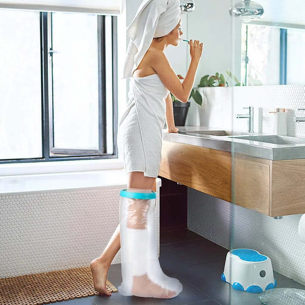 Yosoo Health Gear Housse de Protection Imperméable de Jambe, Imperméable de Plâtre de jambe, Protège-plâtre Jambe pour Adulte pour Le Bain, Maintien au Sec du Bandage 104cm