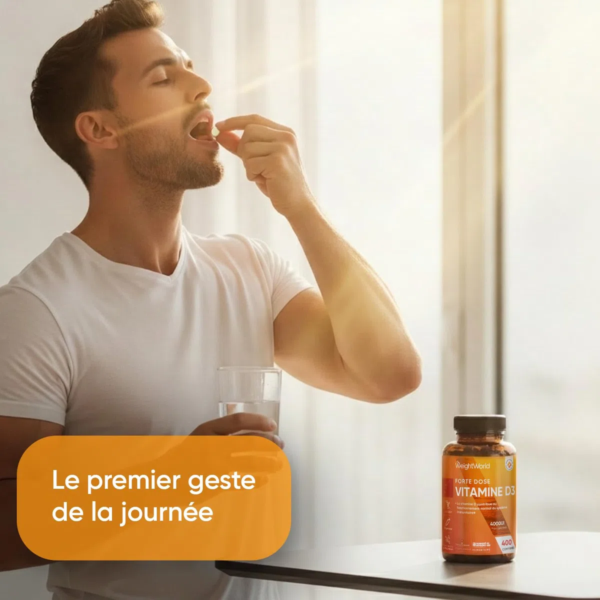Vitamine D3 4000ui, 400 Micro Comprimés (pour +1 An), Vit D Cholécalciférol