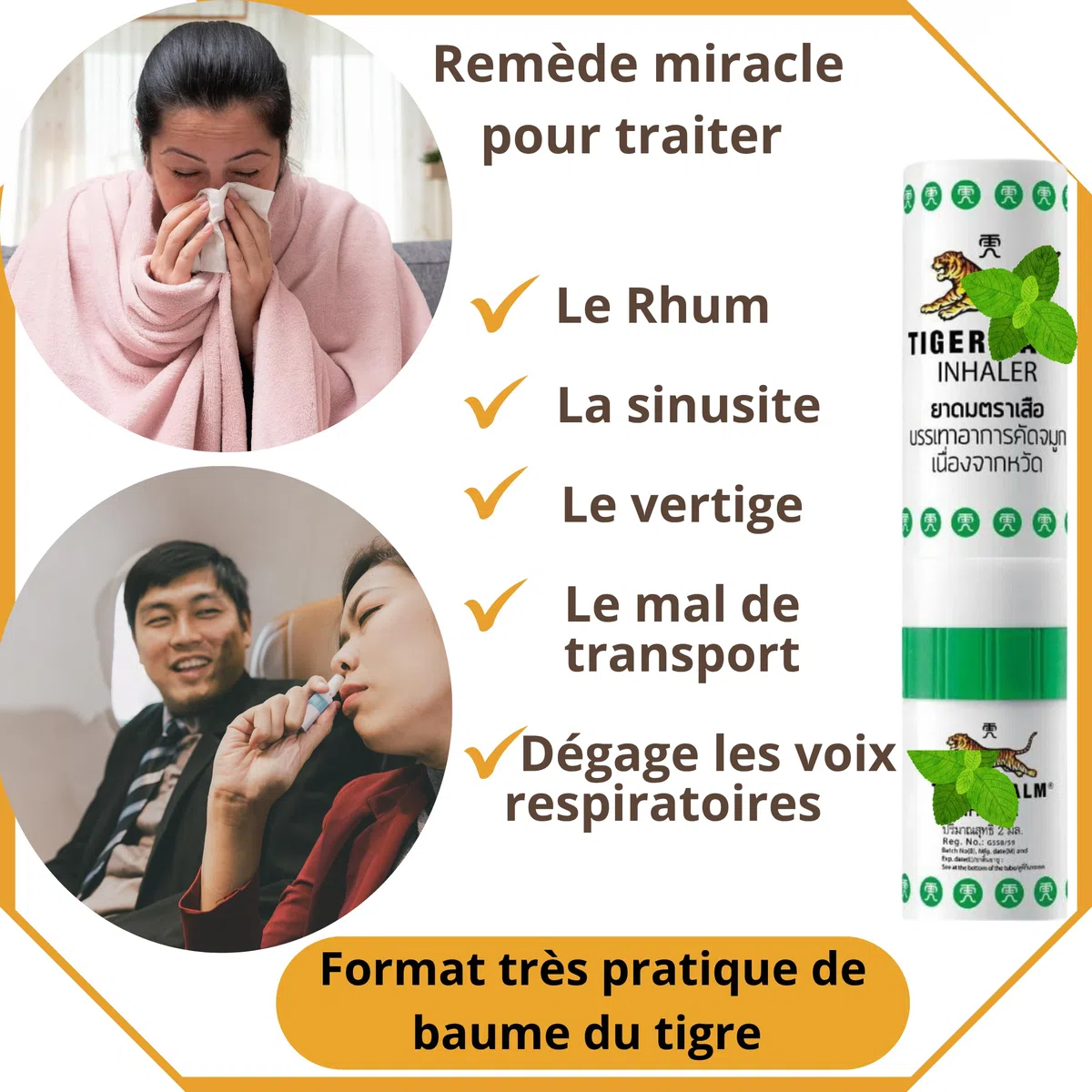 baume chauffant musculaire thailandais Extra Fort Avant et Apres Sport, 100% identique Lot de 03 Produits de 30gr et inhalateur nasal