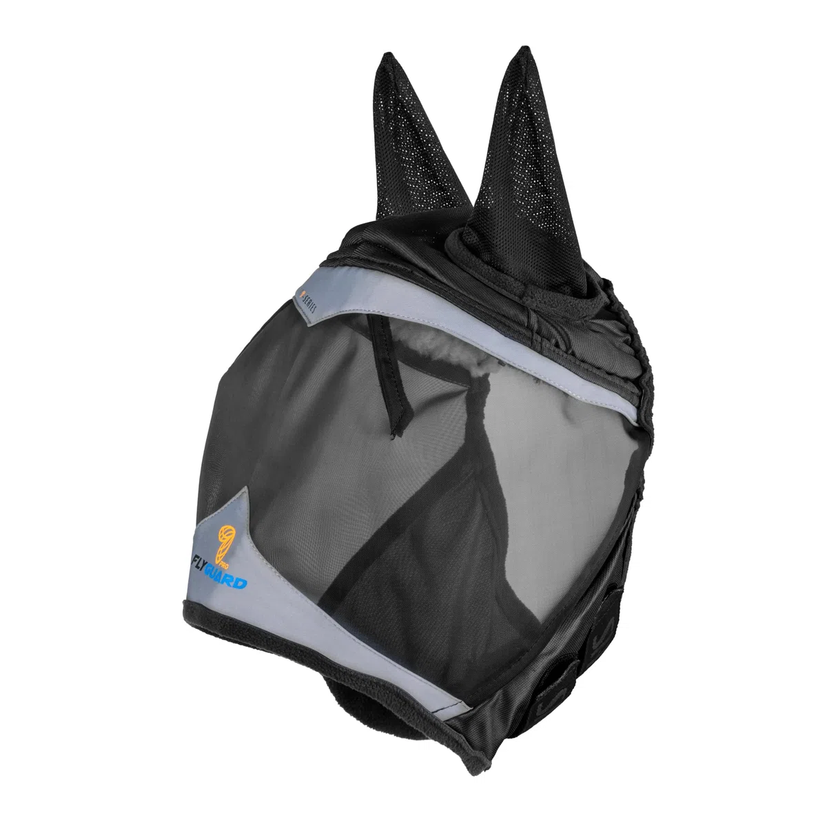 Shires FlyGuard Pro Masque anti-mouches en maille fine avec oreilles – Taille Cob | Maille légère et respirante – Protection contre les mouches et les insectes | Ajustement sûr pour la participation