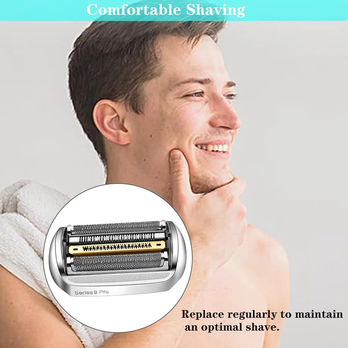94M Compatible avec Braun Serie 9 le Rasoir, Tête de Rasage Electrique pour Hommes, Electrique pour la Tête de Rasage Serie 9 9517s,9527s,9525s,9515s,9485cc