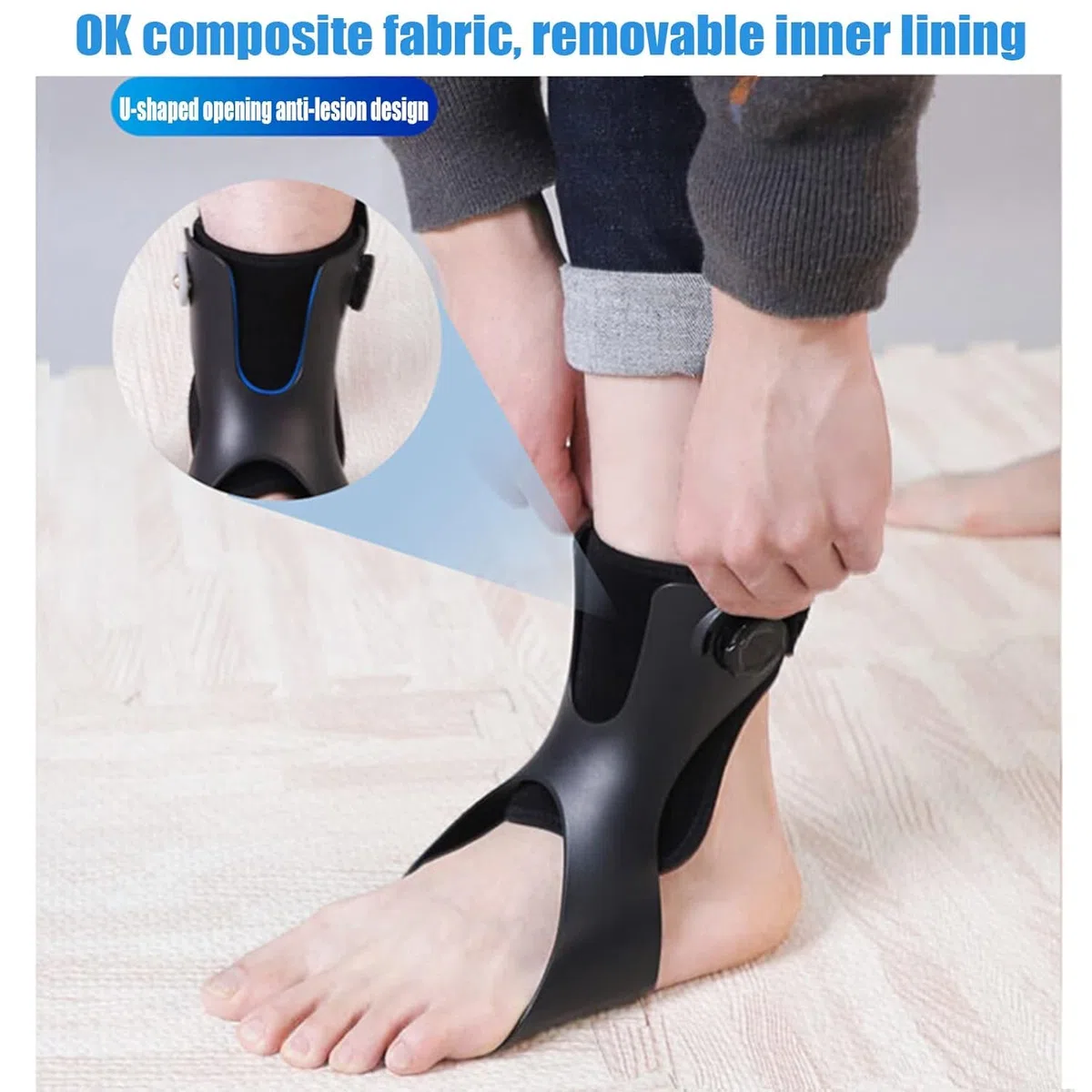 Orthèse de pied tombante – Orthèse de cheville réglable et légère pour aider et soutenir la marche, idéale pour la spasticité des membres et l'instabilité de la cheville