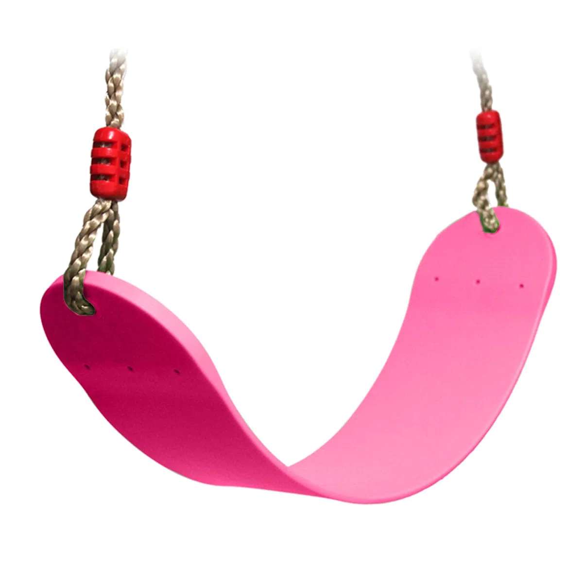 EXTSUD Balançoire pour Enfants Siège avec Corde Matériau EVA Flexible 66x14cm Max Charge 150kg (Rose)