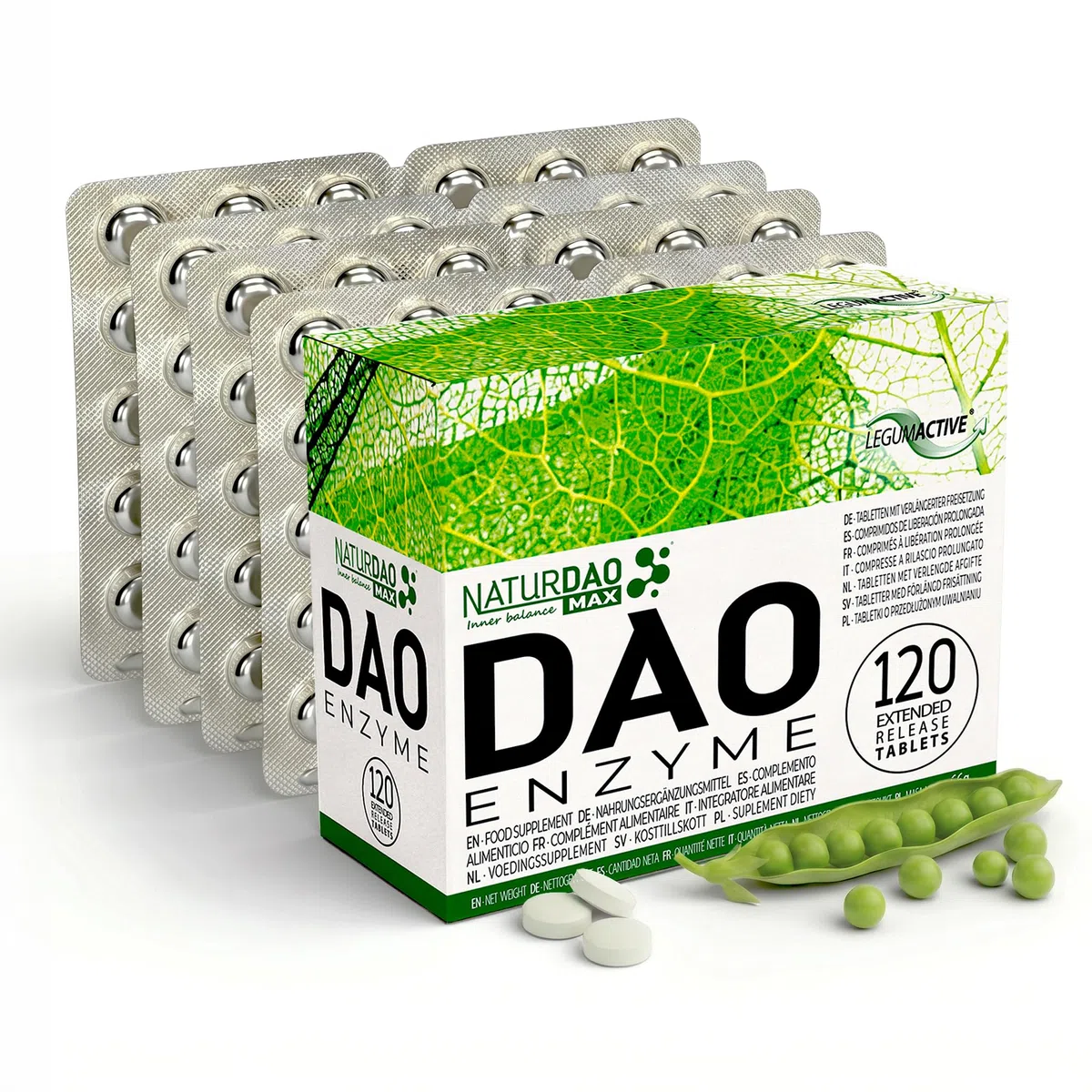 MAX complément d’enzyme DAO - 120 comprimés – dosage ajustable, libération prolongée