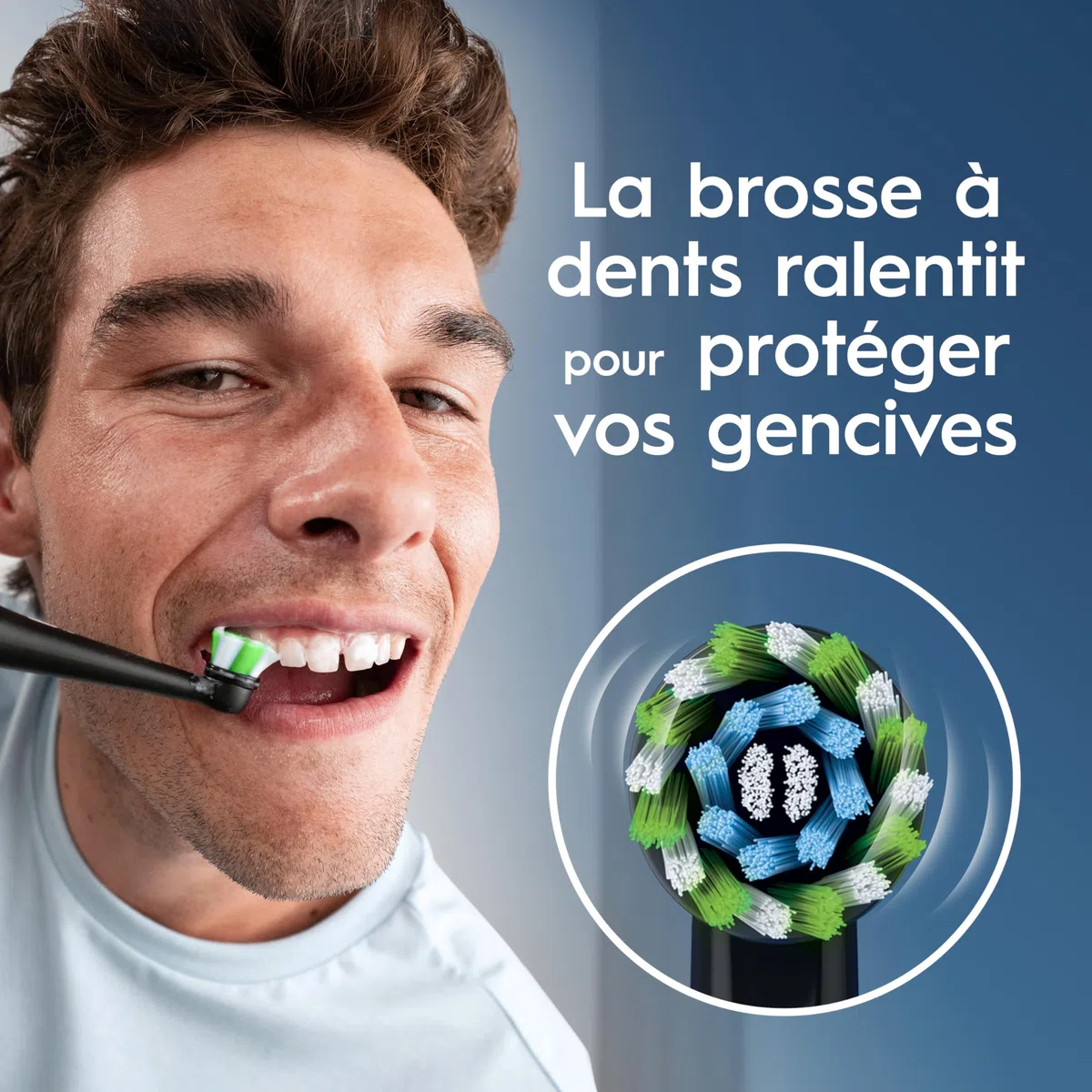 Oral-B Brosse à Dents Electrique Pro 1 avec Brossette de Rechange, Noire – 3 Modes de Nettoyage dont Douceur, Brossage avec des Oscillo-Rotations et Pulsations, Chargeur